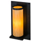 Meyda Lighting Legacy House 12" Textured Black Wall Sconce With Beige Tawnyrock Idalight Shade Glass