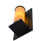 Meyda Lighting Legacy House 12" Textured Black Wall Sconce With Beige Tawnyrock Idalight Shade Glass