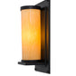 Meyda Lighting Legacy House 12" Textured Black Wall Sconce With Beige Tawnyrock Idalight Shade Glass