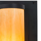 Meyda Lighting Legacy House 12" Textured Black Wall Sconce With Beige Tawnyrock Idalight Shade Glass