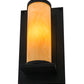 Meyda Lighting Legacy House 12" Textured Black Wall Sconce With Beige Tawnyrock Idalight Shade Glass