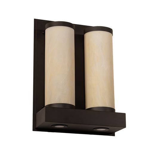 Meyda Lighting Legacy House 18" 4-Light Oil Rubbed Bronze Wall Sconce With Creme Carrara Idalight Shade