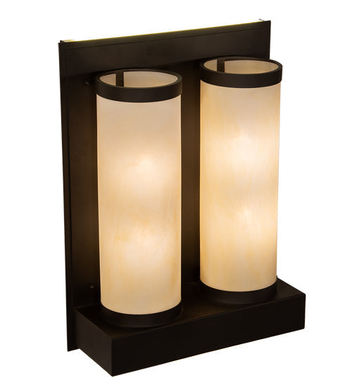 Meyda Lighting Legacy House 18" 4-Light Oil Rubbed Bronze Wall Sconce With Creme Carrara Idalight Shade