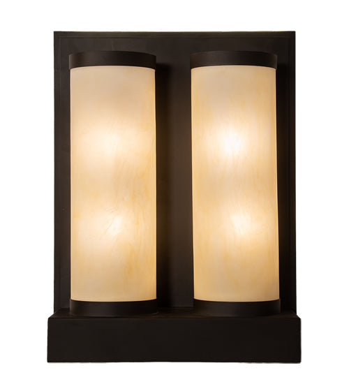 Meyda Lighting Legacy House 18" 4-Light Oil Rubbed Bronze Wall Sconce With Creme Carrara Idalight Shade