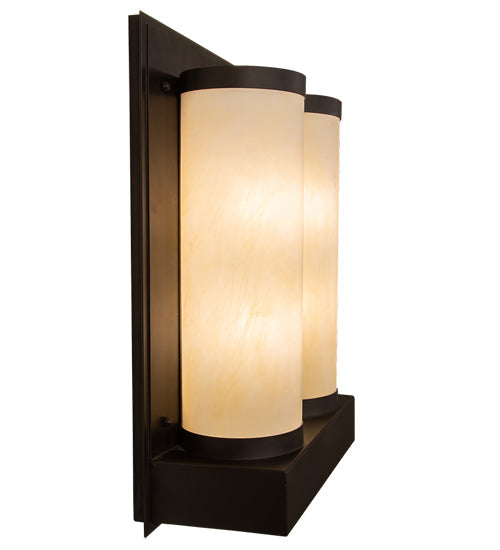 Meyda Lighting Legacy House 18" 4-Light Oil Rubbed Bronze Wall Sconce With Creme Carrara Idalight Shade