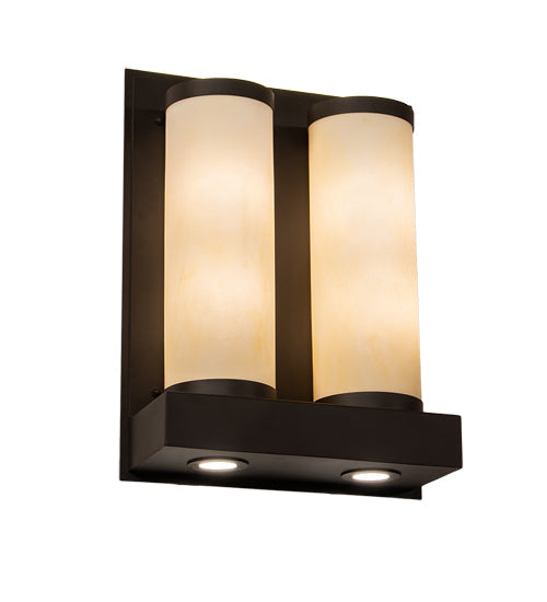 Meyda Lighting Legacy House 18" 4-Light Oil Rubbed Bronze Wall Sconce With Creme Carrara Idalight Shade