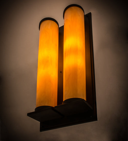 Meyda Lighting Legacy House 18" 4-Light Wall Sconce With Tawnyrock Idalight Shade Glass