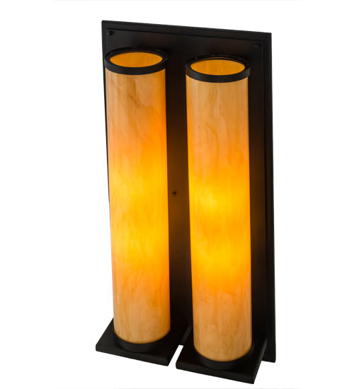 Meyda Lighting Legacy House 18" 4-Light Wall Sconce With Tawnyrock Idalight Shade Glass