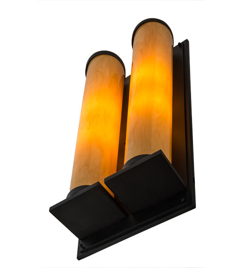 Meyda Lighting Legacy House 18" 4-Light Wall Sconce With Tawnyrock Idalight Shade Glass