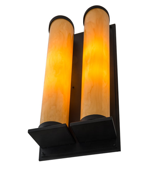 Meyda Lighting Legacy House 18" 4-Light Wall Sconce With Tawnyrock Idalight Shade Glass