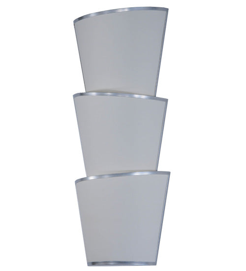 Meyda Lighting Lenox 17" LED Nickel Wall Sconce With White Eggshell Textrene Shade