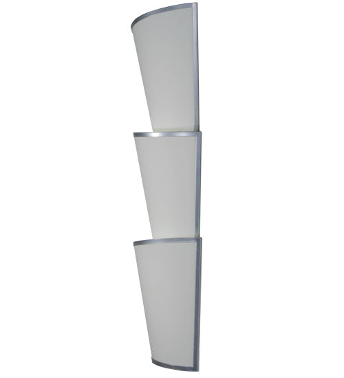 Meyda Lighting Lenox 17" LED Nickel Wall Sconce With White Eggshell Textrene Shade