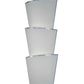 Meyda Lighting Lenox 17" LED Nickel Wall Sconce With White Eggshell Textrene Shade