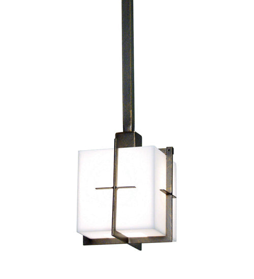 Meyda Lighting Liana 10" French Bronze Pendant Light With Whitestone Idalight Shade