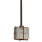 Meyda Lighting Liana 8" Brushed Copper Mini Pendant Light With Contrail Mist Idalight Shade Glass