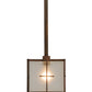 Meyda Lighting Liana 8" Brushed Copper Mini Pendant Light With Contrail Mist Idalight Shade Glass