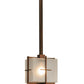 Meyda Lighting Liana 8" Brushed Copper Mini Pendant Light With Contrail Mist Idalight Shade Glass