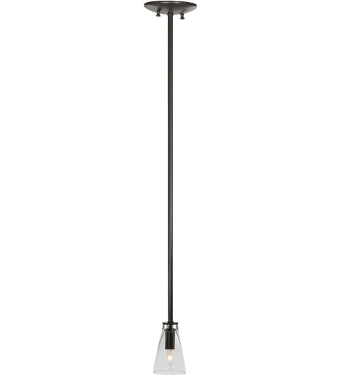 Meyda Lighting Libation 143076 5" Timeless Bronze Mini Pendant Light With Clear Shade Glass