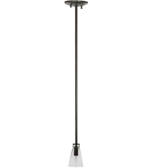 Meyda Lighting Libation 143076 5" Timeless Bronze Mini Pendant Light With Clear Shade Glass