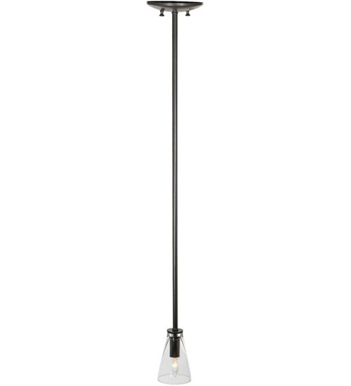 Meyda Lighting Libation 143076 5" Timeless Bronze Mini Pendant Light With Clear Shade Glass