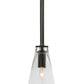 Meyda Lighting Libation 143076 5" Timeless Bronze Mini Pendant Light With Clear Shade Glass