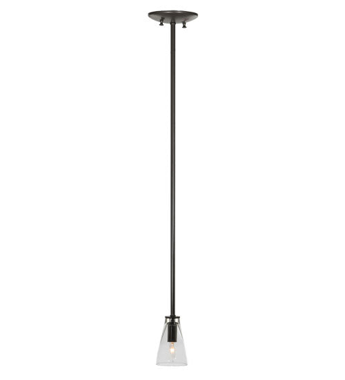 Meyda Lighting Libation 143076 5" Timeless Bronze Mini Pendant Light With Clear Shade Glass