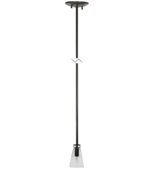 Meyda Lighting Libation 156814 5" Timeless Bronze Mini Pendant Light With Clear Shade Glass