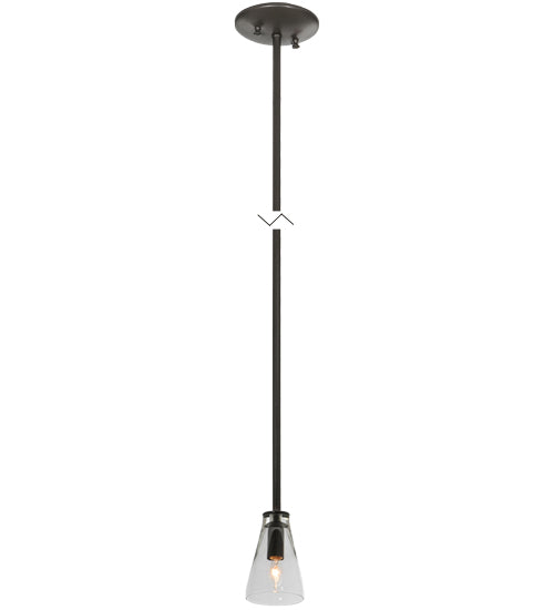 Meyda Lighting Libation 156814 5" Timeless Bronze Mini Pendant Light With Clear Shade Glass