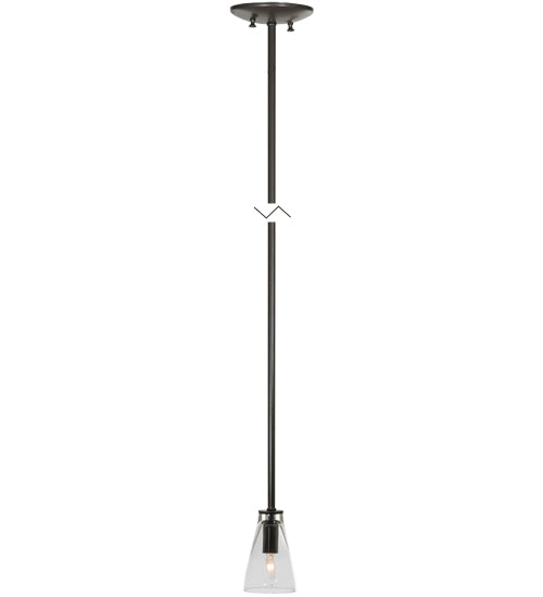 Meyda Lighting Libation 156814 5" Timeless Bronze Mini Pendant Light With Clear Shade Glass