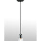 Meyda Lighting Libation 5" Textured Black Mini Pendant Light With Clear Shade Glass