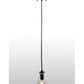 Meyda Lighting Libation 5" Textured Black Mini Pendant Light With Clear Shade Glass