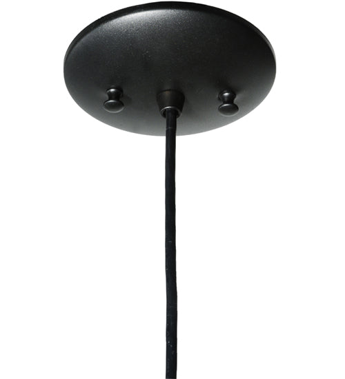 Meyda Lighting Libation 5" Textured Black Mini Pendant Light With Clear Shade Glass