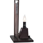 Meyda Lighting Liberian Flag 10"W x 11"H Mahogany Bronze Tabletop Lamp With Multi-Colored Shade Glass