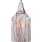 Meyda Lighting Licorice 19" 2-Light Nickel Draped Island Pendant Light With White Shade Glass