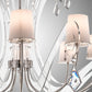 Meyda Lighting Lienz 55" 10-Light Brushed Stainless Steel Chandelier With White Contrail Mist Idalight Shade