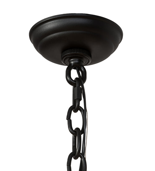 Meyda Lighting Liesel 36" 6-Light Blackwash Chandelier With Ivory Faux Candlelight