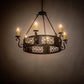 Meyda Lighting Liesel 36" 6-Light Blackwash Chandelier With Ivory Faux Candlelight