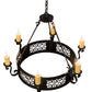 Meyda Lighting Liesel 36" 6-Light Blackwash Chandelier With Ivory Faux Candlelight