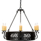 Meyda Lighting Liesel 36" 6-Light Blackwash Chandelier With Ivory Faux Candlelight