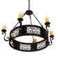Meyda Lighting Liesel 36" 6-Light Blackwash Chandelier With Ivory Faux Candlelight