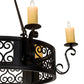 Meyda Lighting Liesel 36" 6-Light Blackwash Chandelier With Ivory Faux Candlelight