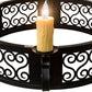 Meyda Lighting Liesel 36" 6-Light Blackwash Chandelier With Ivory Faux Candlelight