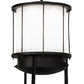 Meyda Lighting Lighthouse 15" 3-Light Textured Black Outdoor Pier Mount Light With White Shade Glass