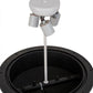Meyda Lighting Lighthouse 15" 3-Light Textured Black Outdoor Pier Mount Light With White Shade Glass