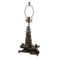Meyda Lighting Lighthouse 23" 2-Light Bronze Table Lamp With Multi-Colored Shade Glass and Lighted Base