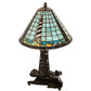 Meyda Lighting Lighthouse 23" 2-Light Bronze Table Lamp With Multi-Colored Shade Glass and Lighted Base