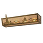 Meyda Lighting Lighthouse 24" 4-Light Antique Copper Vanity Light With Silver Mica Shade Glass