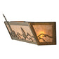 Meyda Lighting Lighthouse 24" 4-Light Antique Copper Vanity Light With Silver Mica Shade Glass