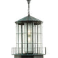 Meyda Lighting Lighthouse 29" 2-Light Verdi Lantern Pendant Light With Prismatic Clear Shade Glass