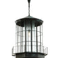 Meyda Lighting Lighthouse 29" Verdigris Lantern Pendant Light With Clear Prismatic Shade Glass